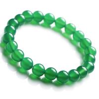 Agate Bracelets en vert, agate verte, unisexe & antifatigue, vert Environ 21 cm, Vendu par PC