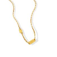 Titanium Steel Necklace, titanium steel lobster clasp, for woman, golden cm 