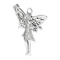 Zinc Alloy Jewelry Pendants, Fairy, DIY & blacken, original color Approx 4mm 