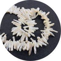 Keshi Cultured Freshwater Pearl Beads, irregular, polished, DIY, white, 3x10- Approx 14.96 Inch 