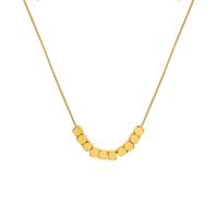 Collier de bijoux de titane, Acier titane, avec 1.97inch chaînes de rallonge, Plaqué or 18K, bijoux de mode & pour femme, doré, 1mm,4mm Environ 15.75 pouce, Vendu par PC