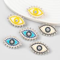 Evil Eye Earrings, Zinc Alloy, fashion jewelry & for woman & enamel & with rhinestone 