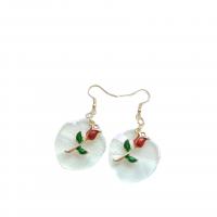 Resin Zinc Alloy Earring, with Resin, fashion jewelry & for woman, 50mm 