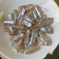 Kultivierten Süßwasser Perle Messing Anhänger, Natürliche kultivierte Süßwasserperlen, mit Messing, goldfarben plattiert, DIY, 9-12mm, verkauft von PC