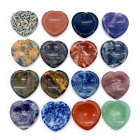 Piedras preciosas Piedra angustiosa del pulgar, Corazón, Masaje & diferentes materiales para la opción, más colores para la opción, 40x40x6mm, Vendido por UD