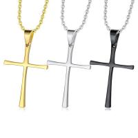 Stainless Steel Jewelry Necklace, 304 Stainless Steel, Cross, Vacuum Ion Plating, fashion jewelry & DIY & Unisex & enamel cm 