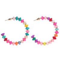 clou d'oreille acrylique, bijoux de mode & pour femme, multicolore Vendu par paire