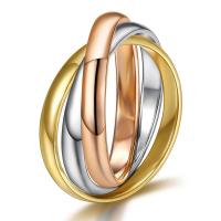 Stainless Steel Finger Ring, 316L Stainless Steel, rose gold color plated, fashion jewelry & Unisex 