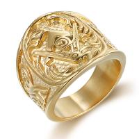 Stainless Steel Finger Ring, 316L Stainless Steel, plated, fashion jewelry & Unisex golden 