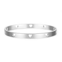 Titanium Steel Bangle, Round, plated, fashion jewelry & for woman 6mm, Inner Approx 60mm 