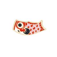 Zinc Alloy Jewelry Brooch, Fish, gold color plated, stoving varnish & for woman 