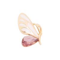 Crystal Brooch, Zinc Alloy, with Crystal, Butterfly, plated, fashion jewelry & for woman & enamel 