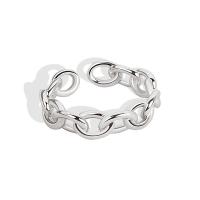 Sterling Silver Finger Ring, 925 Sterling Silver, plated, Adjustable & for woman 4.5mm 