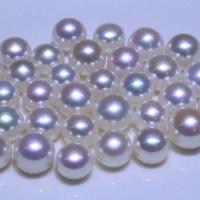 Natural Freshwater Pearl Loose Beads, Round, DIY white 