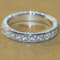 Cubic Zirconia Micro Pave Brass Finger Ring, micro pave cubic zirconia & for woman, silver color 