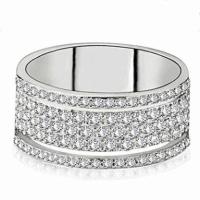 Cubic Zirconia Micro Pave Brass Finger Ring, micro pave cubic zirconia & for woman, silver color, 0.5mm 