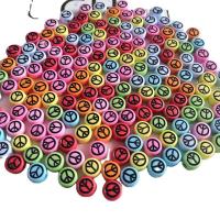 Enamel Acrylic Beads, DIY, multi-colored 