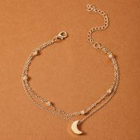 Zinc Alloy Anklet, with 5cm extender chain, plated, Double Layer & fashion jewelry & for woman & enamel .5 cm 