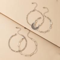 Bracelets En alliage de zinc, Placage, 4 pièces & bijoux de mode & pour femme, argent .5 cm, Vendu par fixé