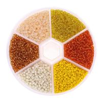 Mixed Glass Seed Beads, Glass Beads, with Plastic Box, Round, stoving varnish, DIY 2mm, Approx 