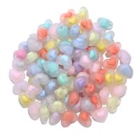 Perlen in Perlen Acrylperlen, Acryl, Herz, DIY & satiniert, gemischte Farben, 17x13.2x9.8mm, 50PCs/Tasche, verkauft von Tasche
