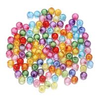 collier en perle acrylique , Rond, poli, DIY, couleurs mélangées Vendu par sac