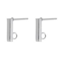 Stainless Steel Earring Stud Component, 304 Stainless Steel, Galvanic plating, fashion jewelry & DIY & Unisex 