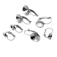 Stainless Steel Lever Back Earring Component, 304 Stainless Steel, Vacuum Ion Plating, DIY & Unisex 