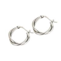Sterling Silver Drop Earring, 925 Sterling Silver, Donut, platinum color plated, for woman 