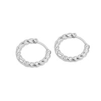 Sterling Silver Huggie Hoop Earring, 925 Sterling Silver, Donut, plated, for woman 