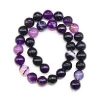 Natural Lace Agate Beads, Round, polished, DIY, purple cm 