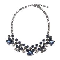 Kristall Pullover Kette Halskette, Zinklegierung, mit Kristall, Zinklegierung Karabinerverschluss, für Frau, gemischte Farben, Länge:50 cm, verkauft von PC