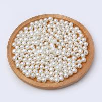 Perles en plastique ABS, Plastique ABS perle, Rond, moulage par injection, DIY & normes différentes pour le choix, blanc, Vendu par sac