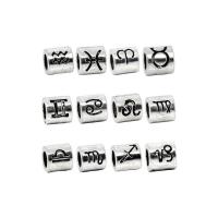 Zinc Alloy Jewelry Beads, Column, silver color plated, DIY, silver color 
