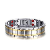 Stainless Steel Healing Bracelets, 304 Stainless Steel, Vacuum Ion Plating, fashion jewelry & for man, 15mm Approx 8.46 Inch 