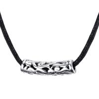 Titanium Steel Jewelry Necklace, Nylon Cord, with Titanium Steel, fashion jewelry & for man, 30.7mm,2.5mm Approx 24.02 Inch 