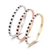 Titanium Steel Bangle, Round, plated, fashion jewelry & for woman & epoxy gel Inner Approx 