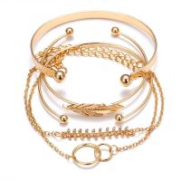 alliage de zinc Set de bracelet, Rond, Placage, bijoux de mode & styles différents pour le choix & pour femme, plus de couleurs à choisir, Vendu par fixé