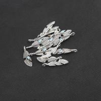 Zinc Alloy Leaf Pendants, plated, enamel Approx 4.5mm [