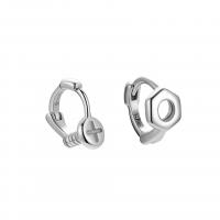 Asymmetric Earrings, 925 Sterling Silver, plated, for woman 