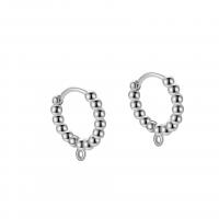 925er Sterling Silber Huggie Hoop Ohrringe finden, plattiert, keine, 7.5x11.5mm, verkauft von Paar