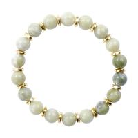 Gemstone Bracelets, Natural Stone, with Zinc Alloy, fashion jewelry & Unisex Approx 6.3 Inch 