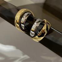 Brass Hoop Earring, fashion jewelry & for woman, 35mm 