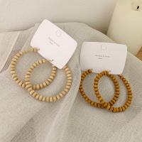 Wood Hoop Earring, fashion jewelry & for woman 35mm 
