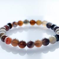 Persian Gulf Agate Bracelet, polished, for woman, mixed colors Approx 21 cm 