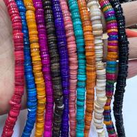 Freshwater Shell Beads, Flat Round, DIY 6-6.5mm, Approx 