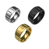 304 Stainless Steel Finger Ring, Round, plated, fashion jewelry & for man 