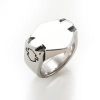 304 Stainless Steel Finger Ring, Round, plated, fashion jewelry & for man, silver color 