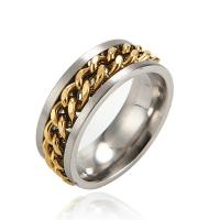 304 Stainless Steel Finger Ring, Round, plated, fashion jewelry & for man 
