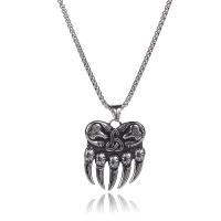 316L Stainless Steel Necklace, Claw, plated, fashion jewelry & for man, silver-grey cm 